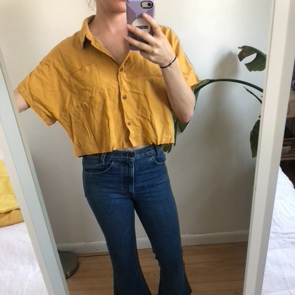 Cropped button up vintage top - Picture 2 of 2